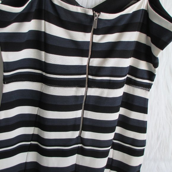 French Connection Bloomingdales Size 12 Sleeveless Spaghetti Strap Dress Striped - Picture 11 of 12